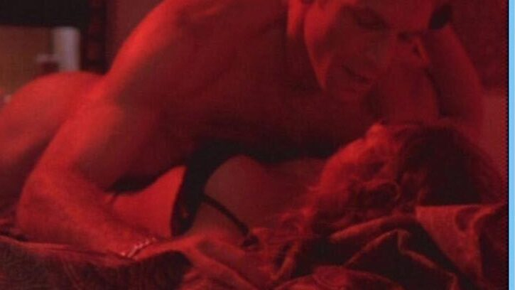 Sexiest Jennifer Esposito Scene in A Brother's Kiss. Underwear, black bra, cleavage. 613069