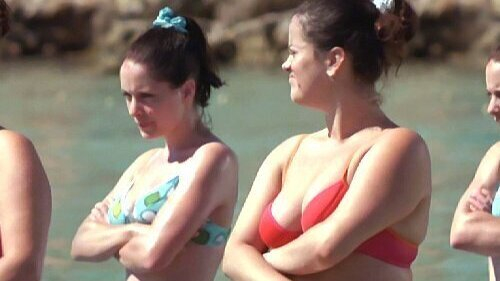 Sexiest Scenes of Candice from Kevin and Perry Go Large. Bikini, SFW, black hair. 582221