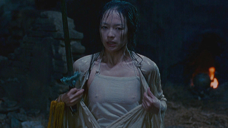 Sexiest Ziyi Zhang Scene in Crouching Tiger, Hidden Dragon. Sexy, Asian, nipples through shirt. 686575