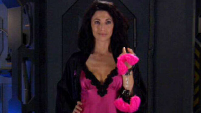 Stargate SG-1's Sexiest Scenes with Claudia Black. Sexy, pink nightgown. 656058