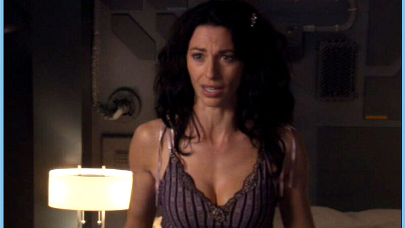 Sexiest Claudia Black Scene in Stargate SG-1. Sexy, low-cut dress. 656059