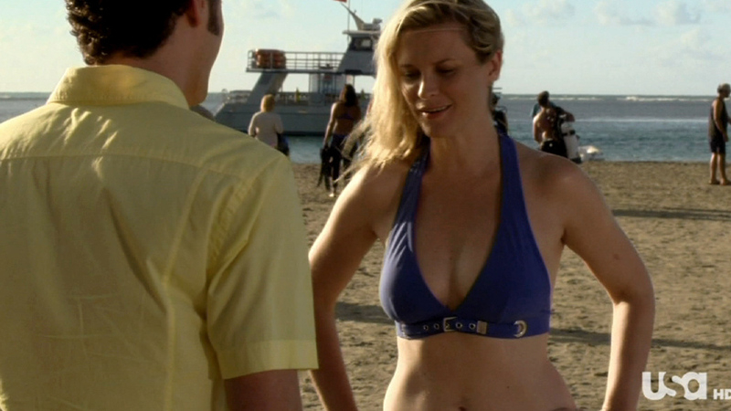 Sexiest Bonnie Somerville Scene in Royal Pains. Bikini, SFW, beach. 685873