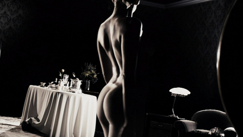Eva Mendes in The Spirit (2008) Butt Back Exposed Black And White 669331
