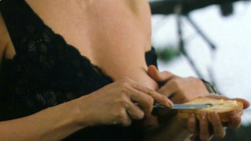 Anna Galiena Naked in Question of Luck. Breasts, bread and butter, breast peeking out. 535375