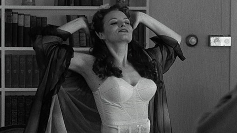Cara Seymour in The Notorious Bettie Page (2005) Sexy Underwear Black And White Black Panty Hose 775603