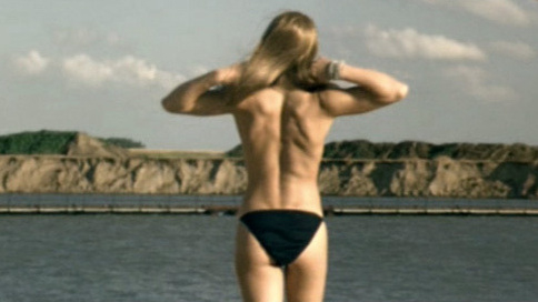 Sexiest Scenes of Melody from Long Hello and Short Goodbye. Bikini, SFW, back exposed. 579569