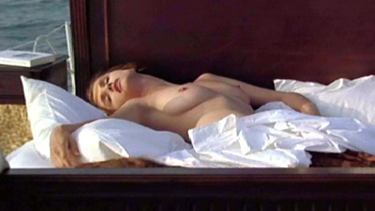 Nudes of Allessandra Barrucq from Tout ça... pour ça!. Breasts, bed on boat, in bed. 580446
