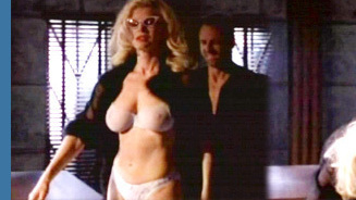 Hottest Kim Dawson Scene in Scandal: Lawful Entry. Underwear, blonde, breasts through sheer bra. 582770