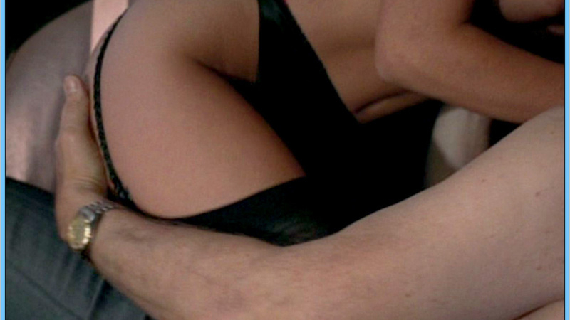 Lauren Hays Naked in Raven. Breasts, black panties, black stockings. 533407