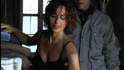 Christina Plate in Tödliche Diamanten (1998) Underwear Black Bra Brunette 722688