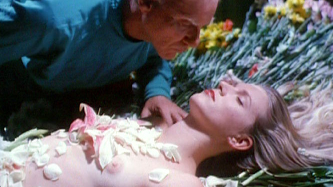 Nudes of Iris from Garden of Evil. Breasts, bed of flowers, blonde. 561576