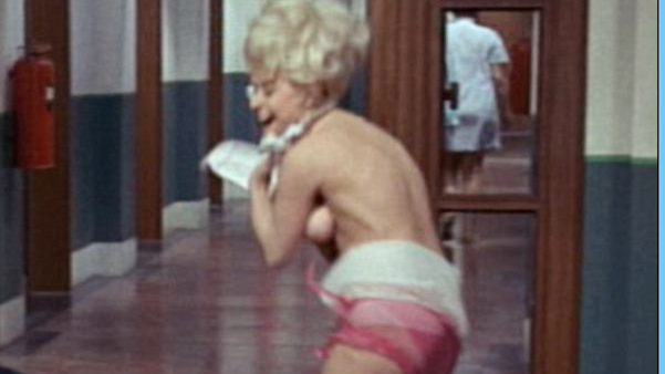 Sexiest Barbara Windsor Scene in Carry On Camping. Underwear, back exposed, blonde. 581971