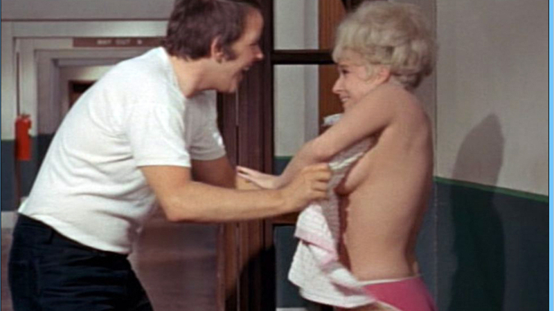 Hottest Barbara Windsor Scene in Carry On Camping. Underwear, blonde, couple. 581972