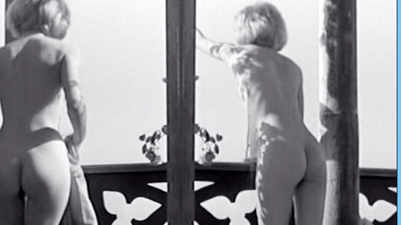 Mireille Darc Nude in Galia. Butt, back exposed, black and white. 621682