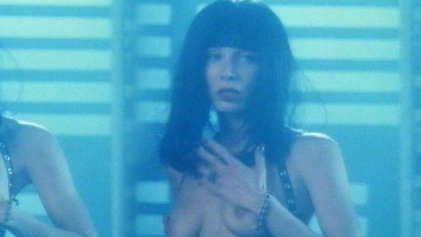 Dyanne DiMarco Naked in Electra. Breasts, black fishnets, black hair. 554347