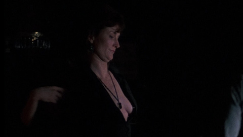 Lisa Banes in Young Guns (1988) Sexy Brunette Cleavage 710146