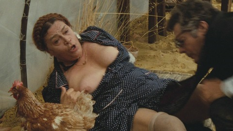 Jole Silvani Naked in City of Women. Breasts, braids, chicken. 790867