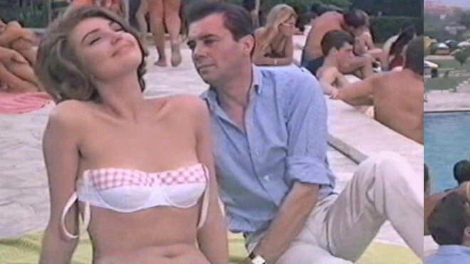 Hot Enough for June's Sexiest Scenes with Sylva Koscina. Bikini, brunette, couple. 542820