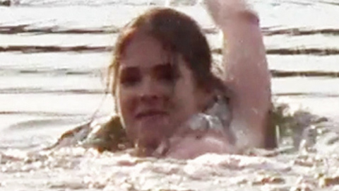 Katja Woywood Naked in Der Sommer des glücklichen Narren. Breasts, backstroke, dog. 721867