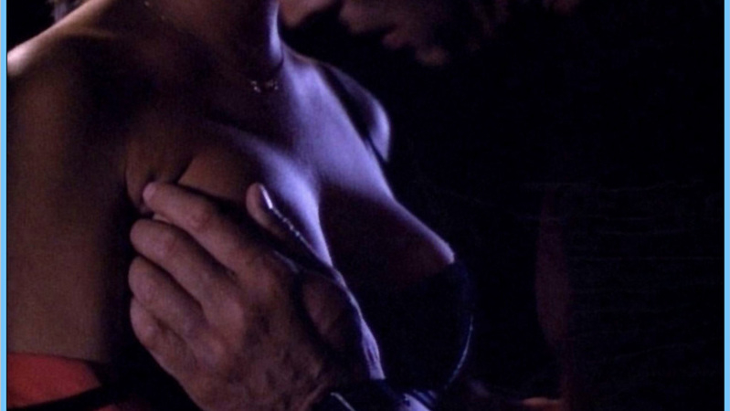 Hottest Cheryl Paris Scene in Sweet Justice. Sexy, black underwear, cleavage. 544022