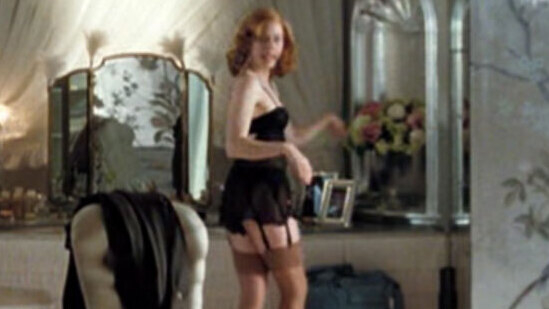 Sexiest Scenes of Delysia LaFosse from Miss Pettigrew Lives for a Day. Sexy, SFW, black lingerie. 649469