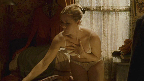 Amy Adams in Leap Year (2010) Underwear Blonde Covering Breasts With Arm 684264
