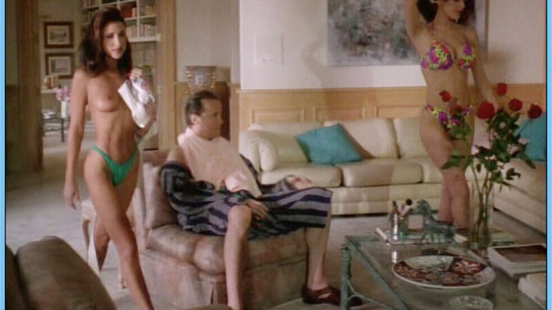 Bikini Women (Tina) from Possessed by the Night Naked. Breasts, brunette, floral bikini. 535547
