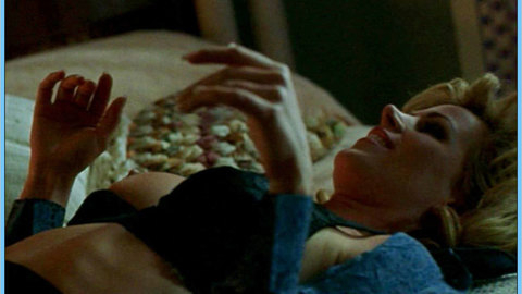 Monica Akesson in Swindle (1991) Breasts Black Bra Blonde 587351