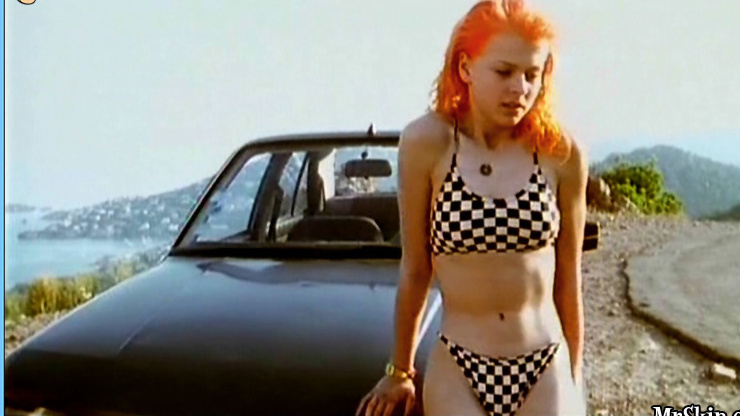 Sexiest Scenes of Laura from Crash Kids. Bikini, SFW, black and white bikini. 604523