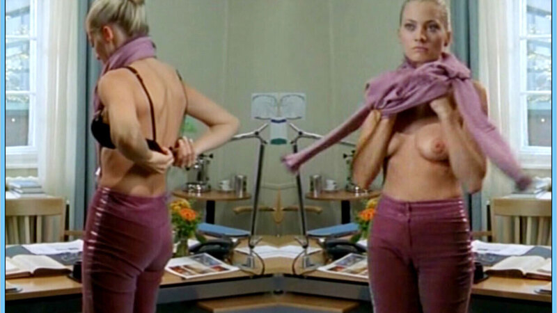 Frau Conradi from Der letzte Zeuge Naked. Breasts, black bra, blonde. 656255