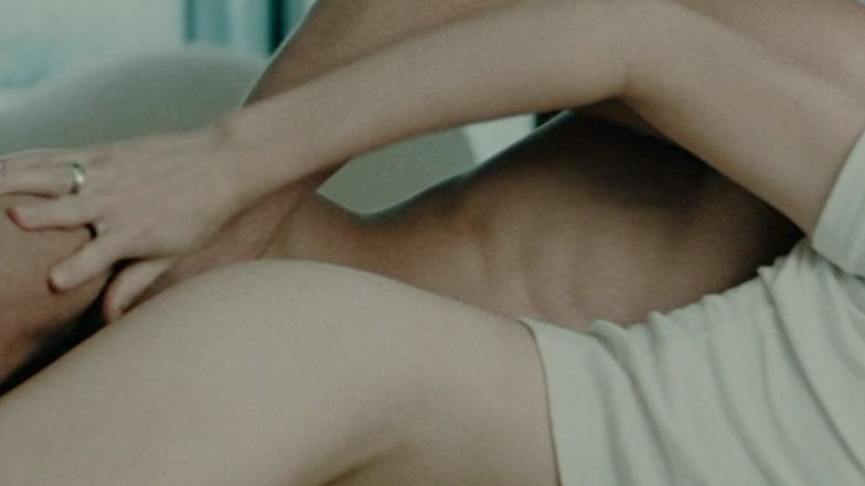 Bibiane Champagne from Maelström Naked. Breasts, Bush, couple in bed, hairy bush. 588209