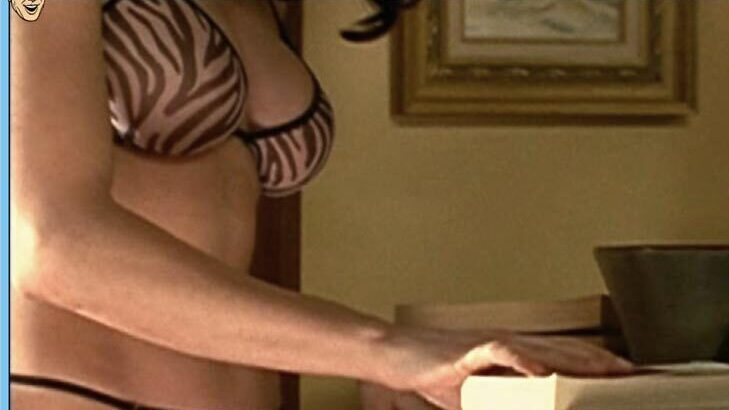 Sexiest Lucie Laurier Scene in How My Mother Gave Birth to Me During Menopause. Underwear, cleavage, striped bra. 553675