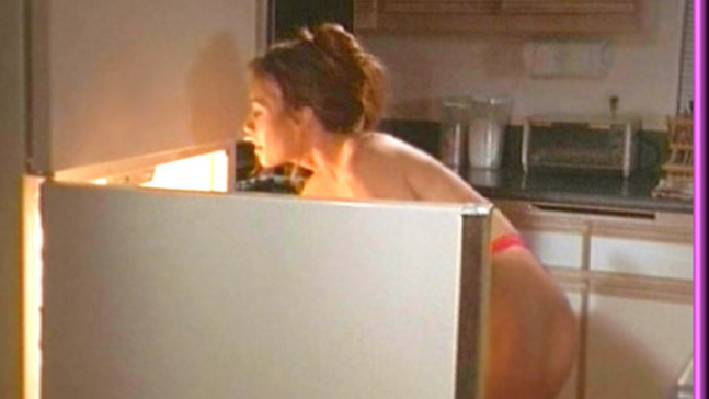 Erin Ramirez Naked in Art House. Breasts, brunette, looking in fridge. 588823