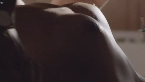Claudia Ferri Naked in La marraine. Breasts, head over side of bed, nude. 740347