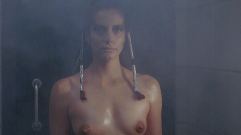 Rachel from Nightbreed Naked. Breasts, bathroom, brunette. 750221