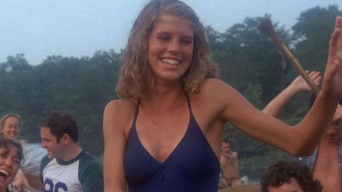 Leah Ayres in The Burning (1981) Sexy Blue One Piece Canoe 727996