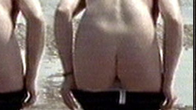 Vicky Binns Naked in Nature Boy. Butt, back exposed, beach. 659617