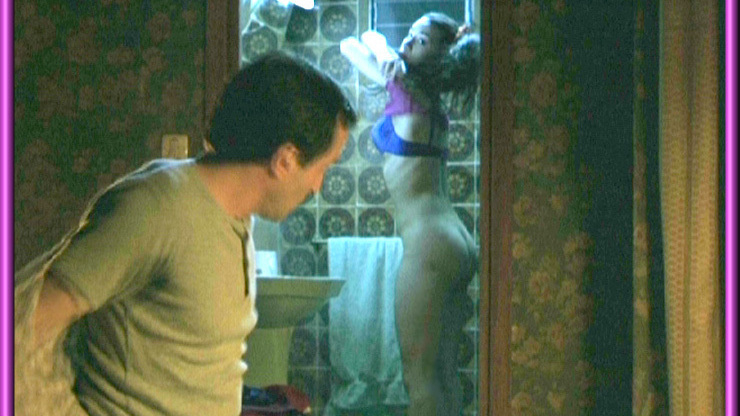 Itziar Miranda Naked in Celos. Butt, black hair, blue bra. 590089