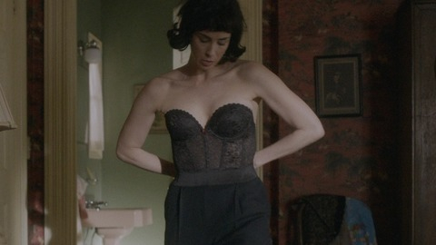 Sarah Silverman in Masters of Sex (2013-2016) Underwear Bedroom Black Lingerie 763363