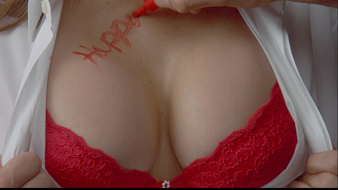 Sexiest Scenes of Signed Chest Woman from Happy Gilmore. Underwear, SFW, autographing breasts. 697553