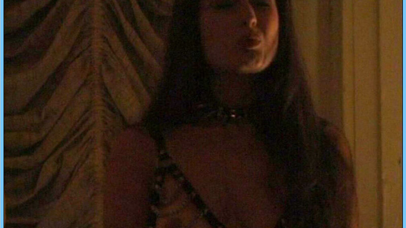 Tina Krause Nude as Bear Trainer. Breasts, brunette, chain bikini. 571700
