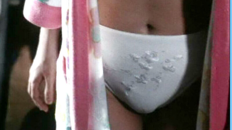 Sexiest Sunshine Cruz Scene in Bullet. Underwear, crotch close-up, open robe. 577387