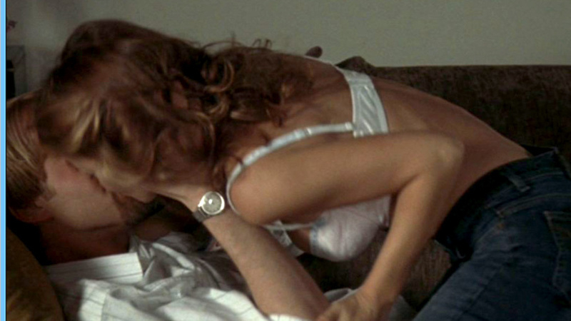 Hottest Jordan Ladd Scene in Madhouse. Underwear, couple on couch, kissing. 537752