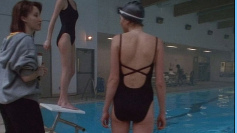 Sexiest Scenes of Sarah Zoltanne from I've Been Waiting for You. Sexy, SFW, black one piece. 591965