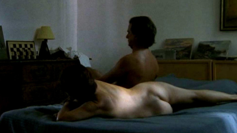 Nudes of Marie-Jo from Marie-Jo et ses 2 amours. Butt, brunette, couple in bed. 604794
