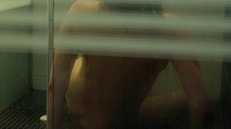 Emmanuelle Devos Nude as Pomme. Butt, exposed back, foggy glass. 760070