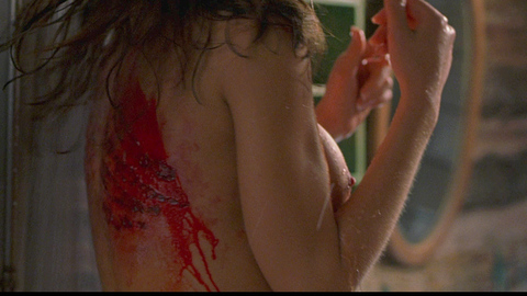 Marcy from Cabin Fever Naked. Breasts, blood, bloody back. 680651