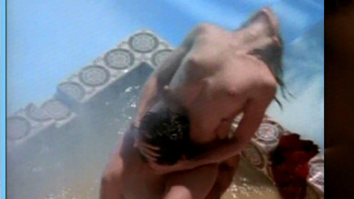 Melissa Williams Naked in Between the Lies. Breasts, collage, man kissing body. 605329