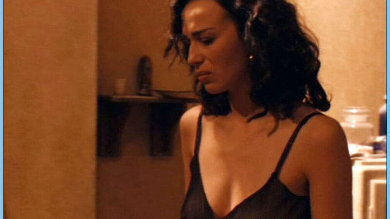 Sexiest Ariadna Gil Scene in La virgen de la lujuria. Sexy, SFW, sheer black nightgown. 605875