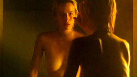 Nudes of Maria from Antártida. Breasts, left breast, looking in mirror. 630684